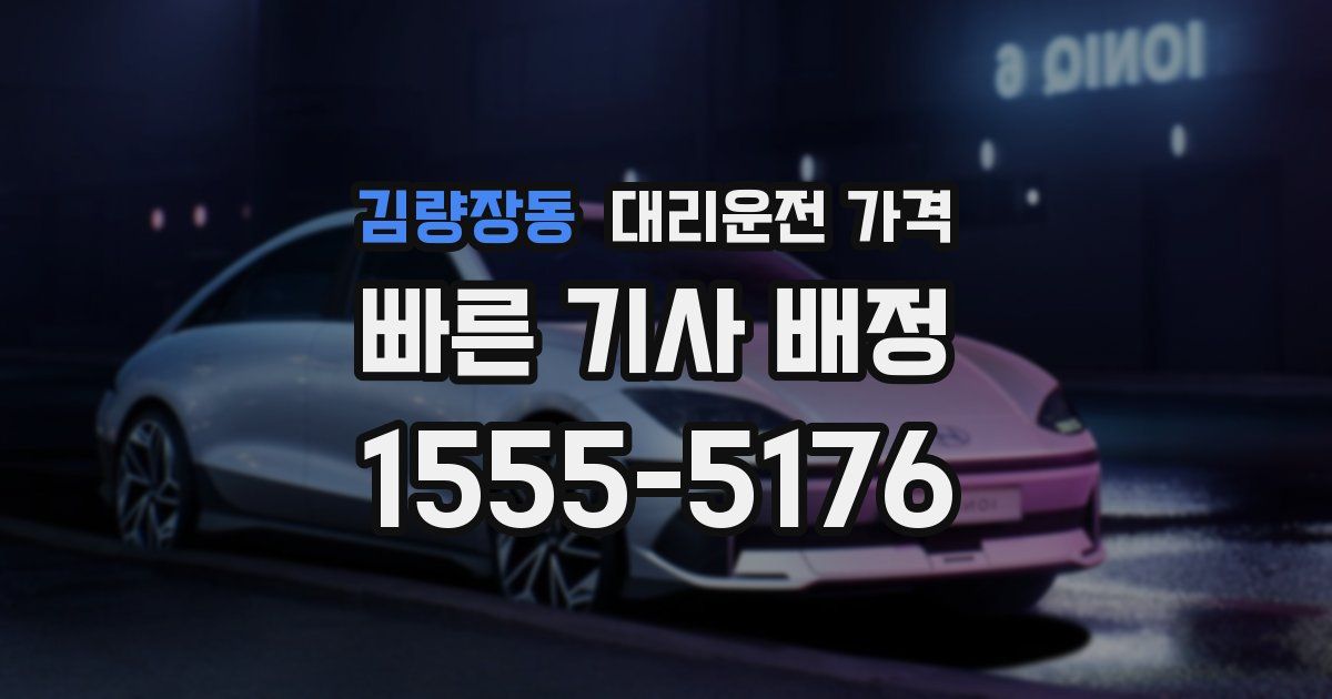 김량장동 대리운전 가격