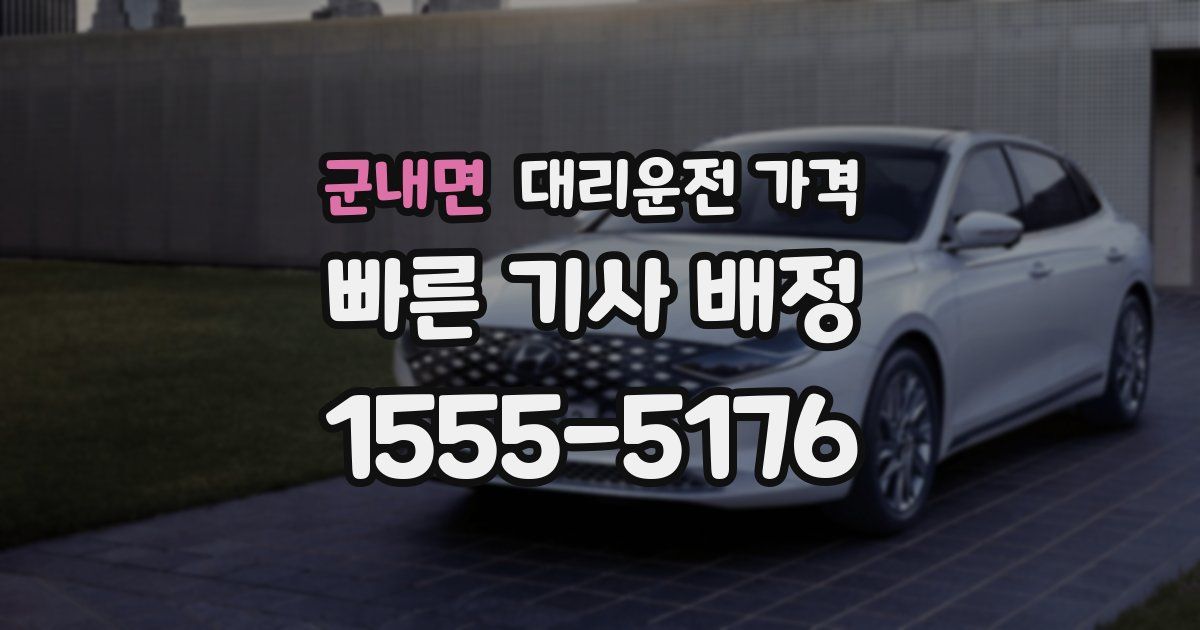 군내면 대리운전 가격