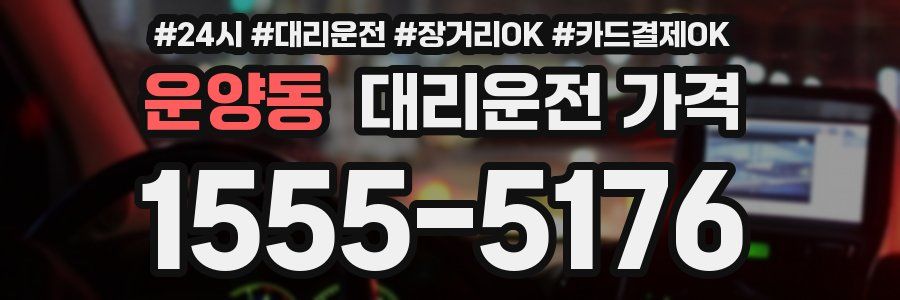 운양동 대리운전 가격