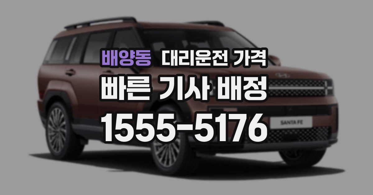 배양동 대리운전 가격