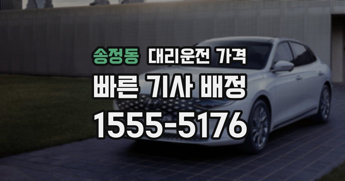 송정동 대리운전 가격