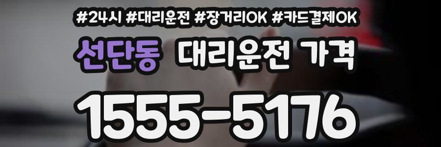 선단동 대리운전 가격