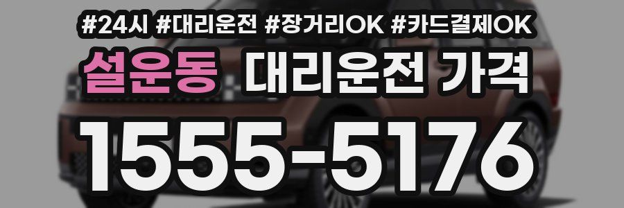 설운동 대리운전 가격