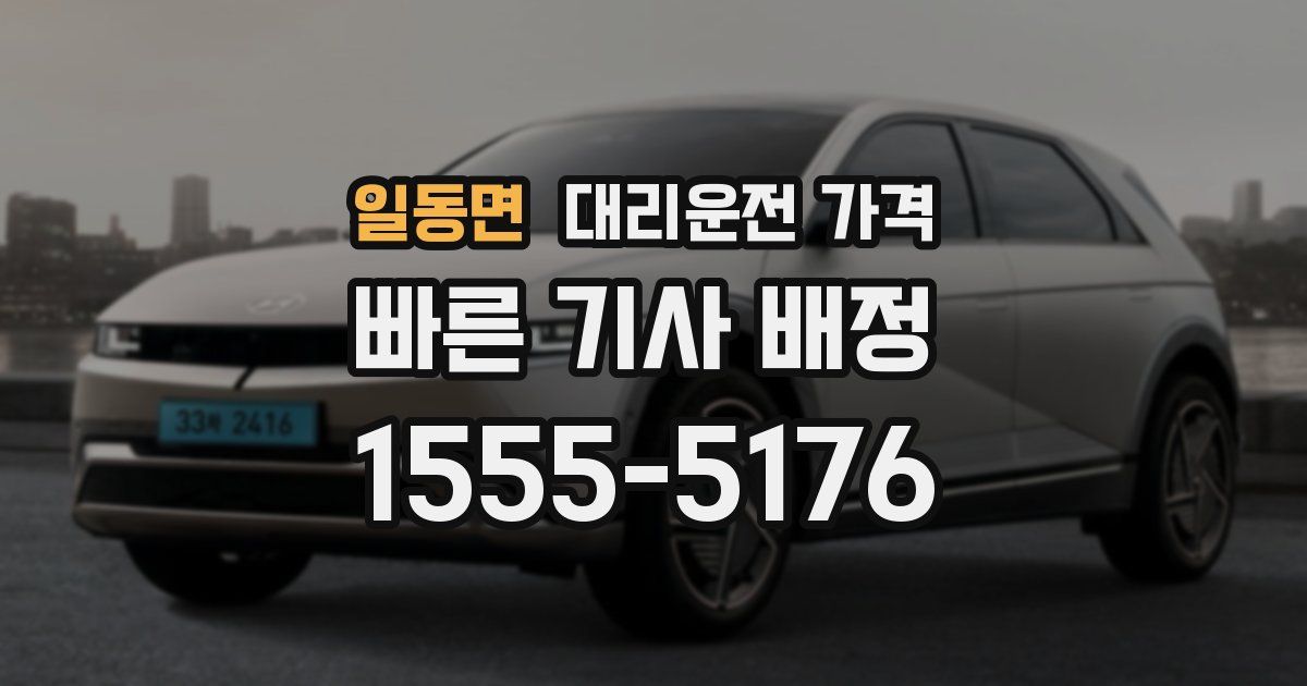 일동면 대리운전 가격