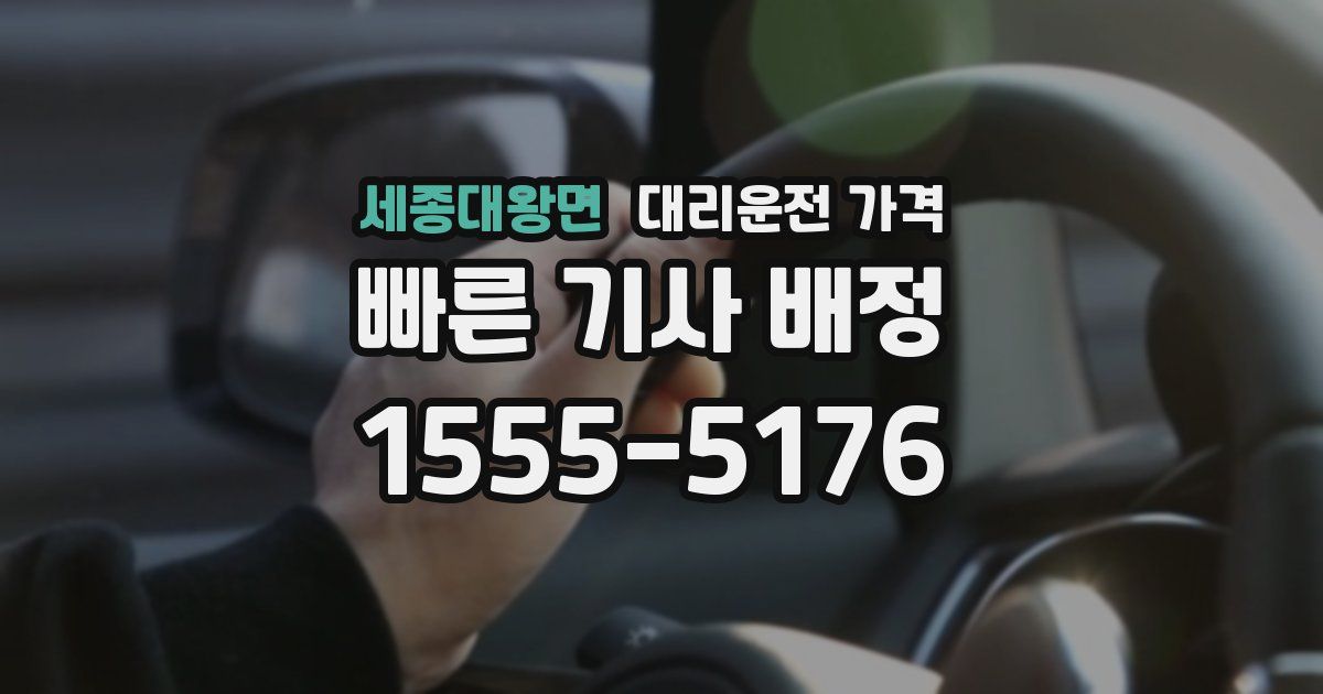 세종대왕면 대리운전 가격