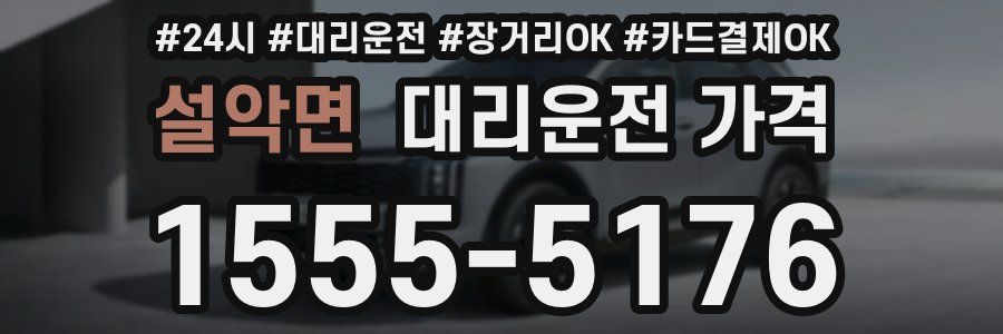 설악면 대리운전 가격