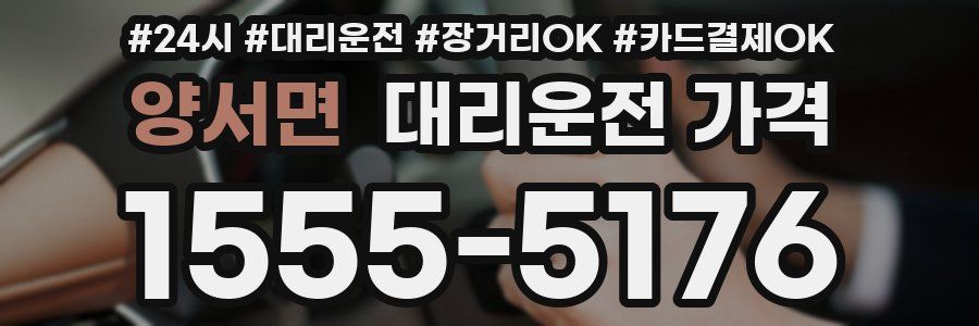양서면 대리운전 가격