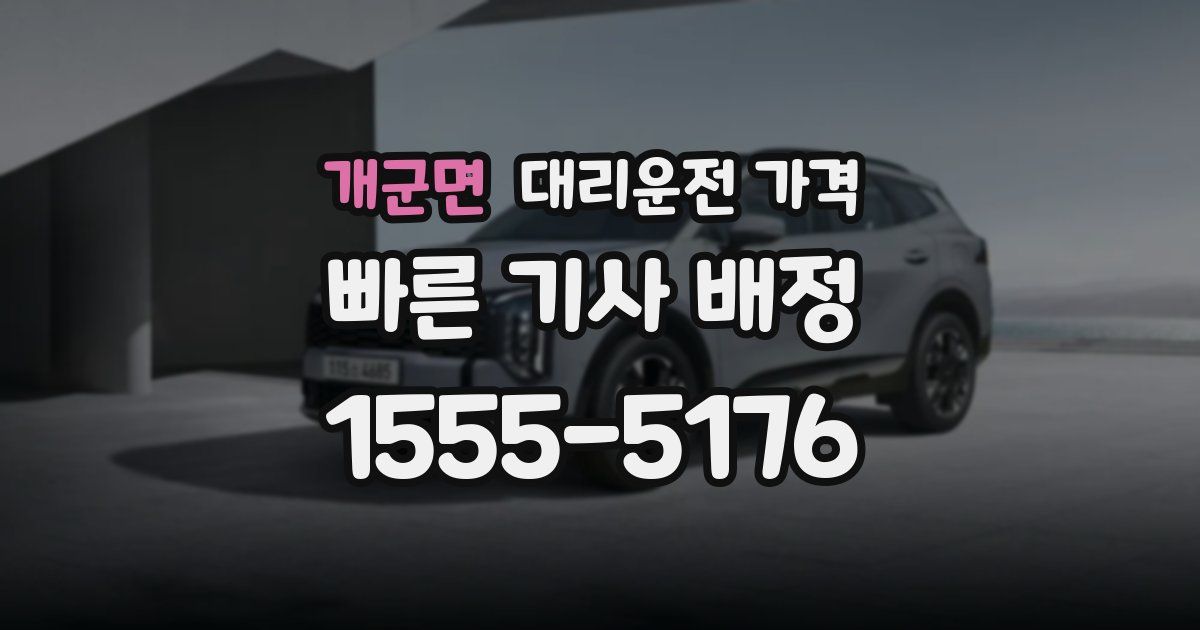 개군면 대리운전 가격