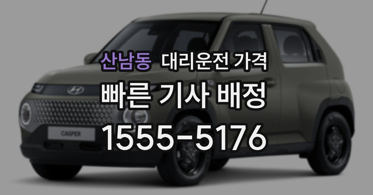 산남동 대리운전 가격