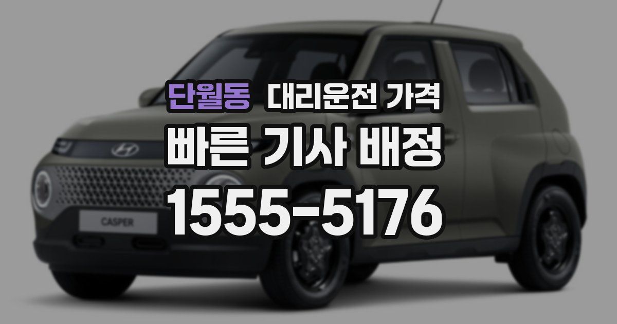 단월동 대리운전 가격