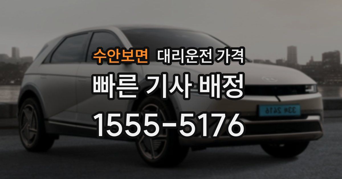 수안보면 대리운전 가격