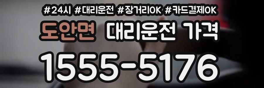 도안면 대리운전 가격