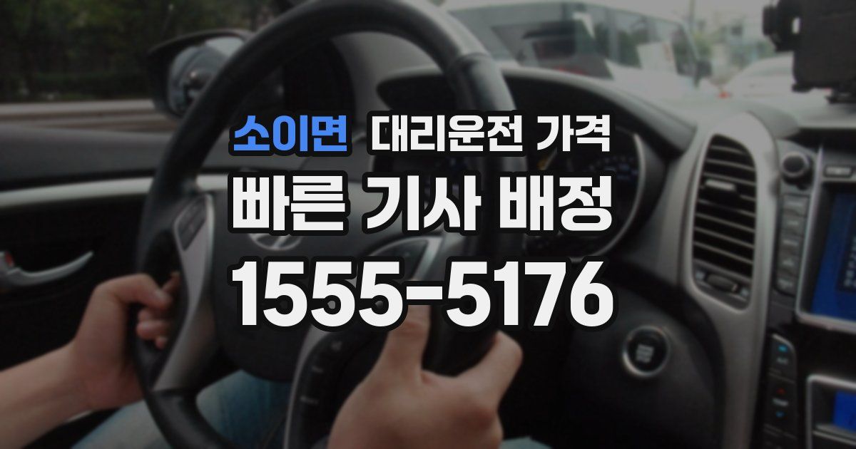 소이면 대리운전 가격