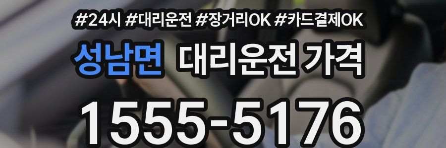 성남면 대리운전 가격