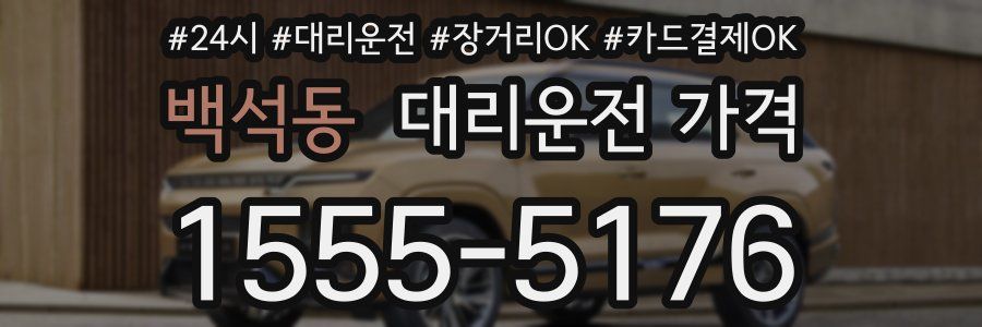 백석동 대리운전 가격