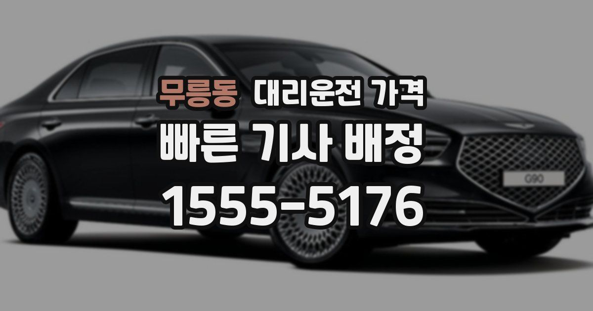 무릉동 대리운전 가격
