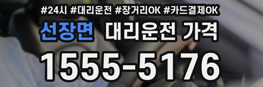 선장면 대리운전 가격