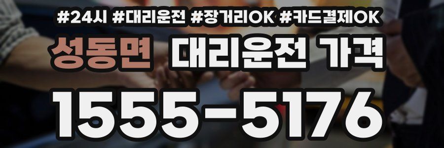 성동면 대리운전 가격