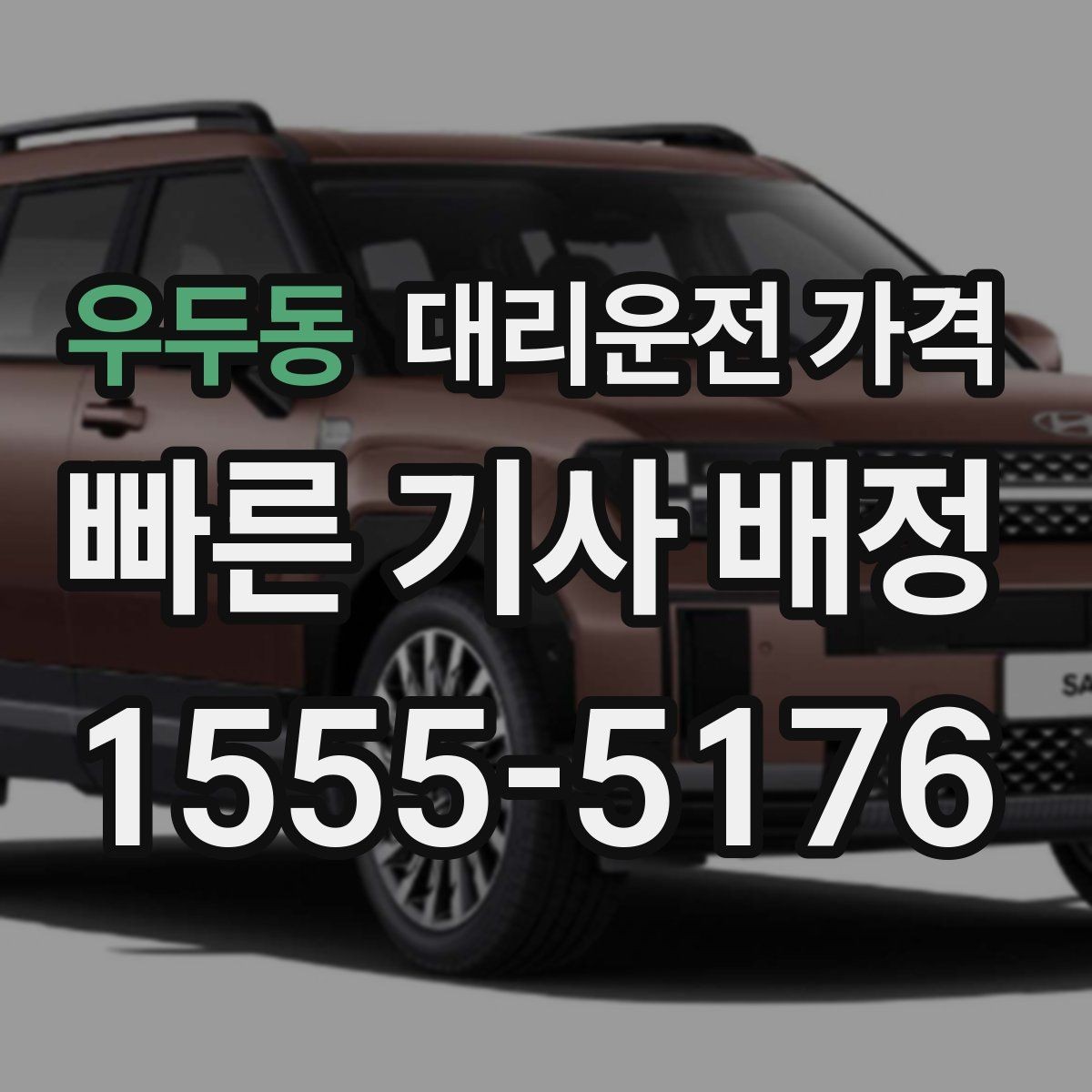 우두동 대리운전 가격 출발지 위치 설명이 반입니다
