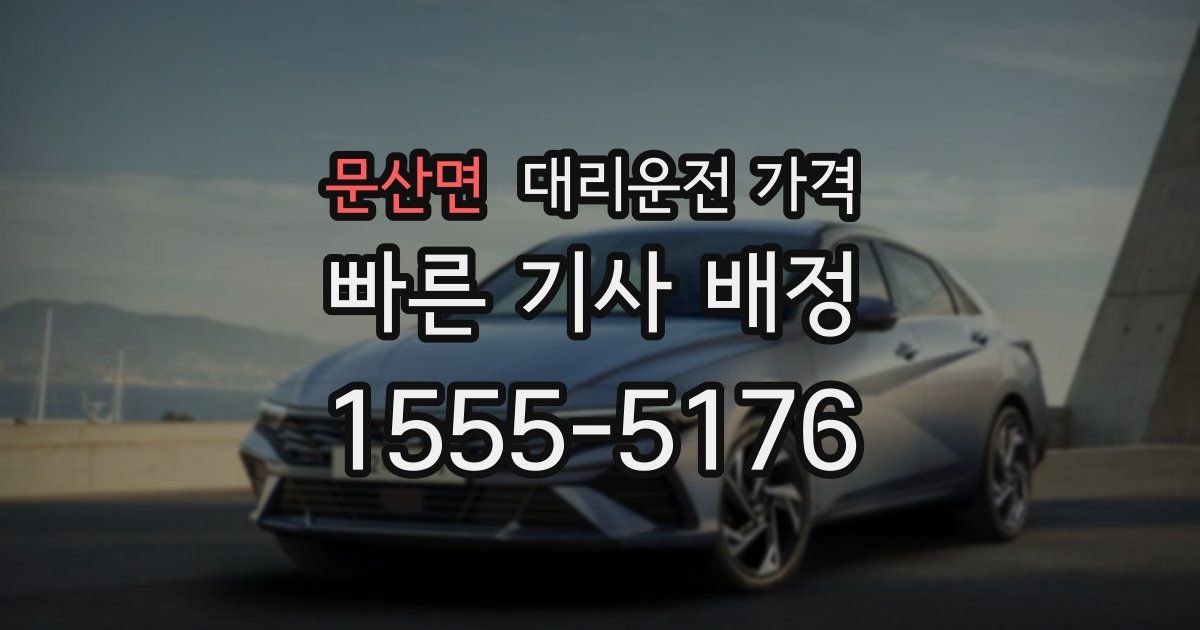 문산면 대리운전 가격