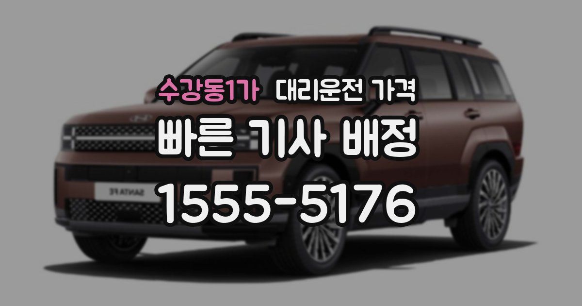 수강동1가 대리운전 가격