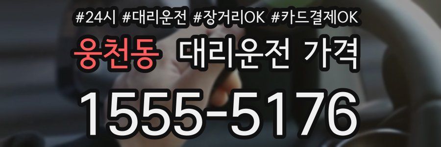 웅천동 대리운전 가격