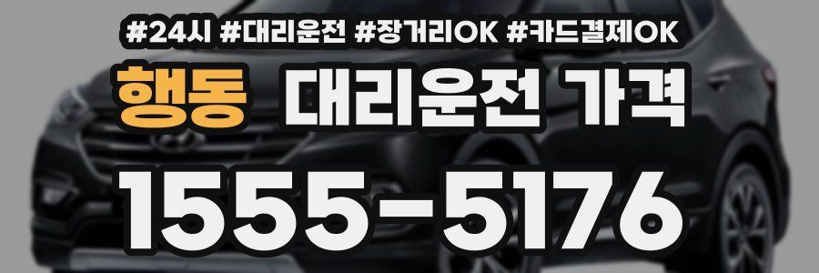 행동 대리운전 가격