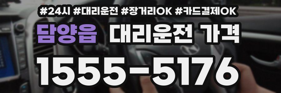 담양읍 대리운전 가격
