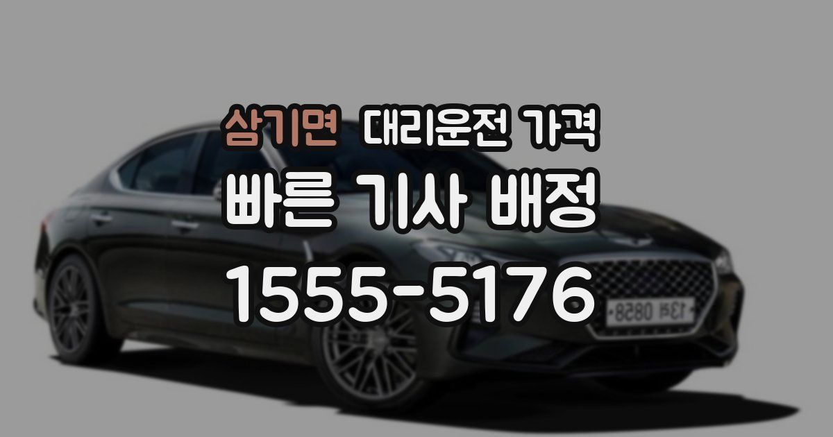 삼기면 대리운전 가격