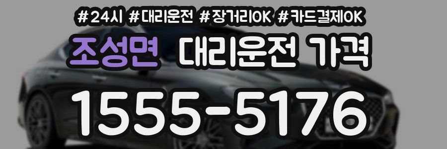 조성면 대리운전 가격