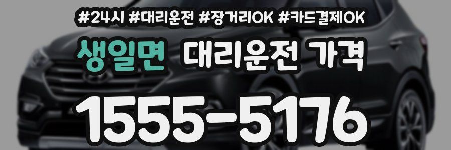 생일면 대리운전 가격