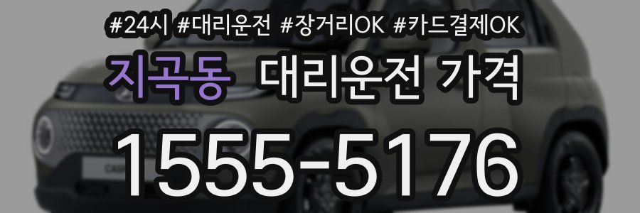 지곡동 대리운전 가격