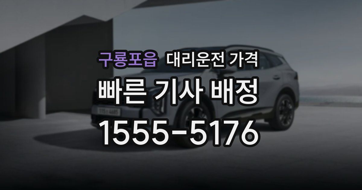 구룡포읍 대리운전 가격