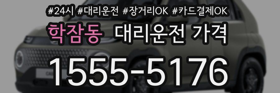 학잠동 대리운전 가격