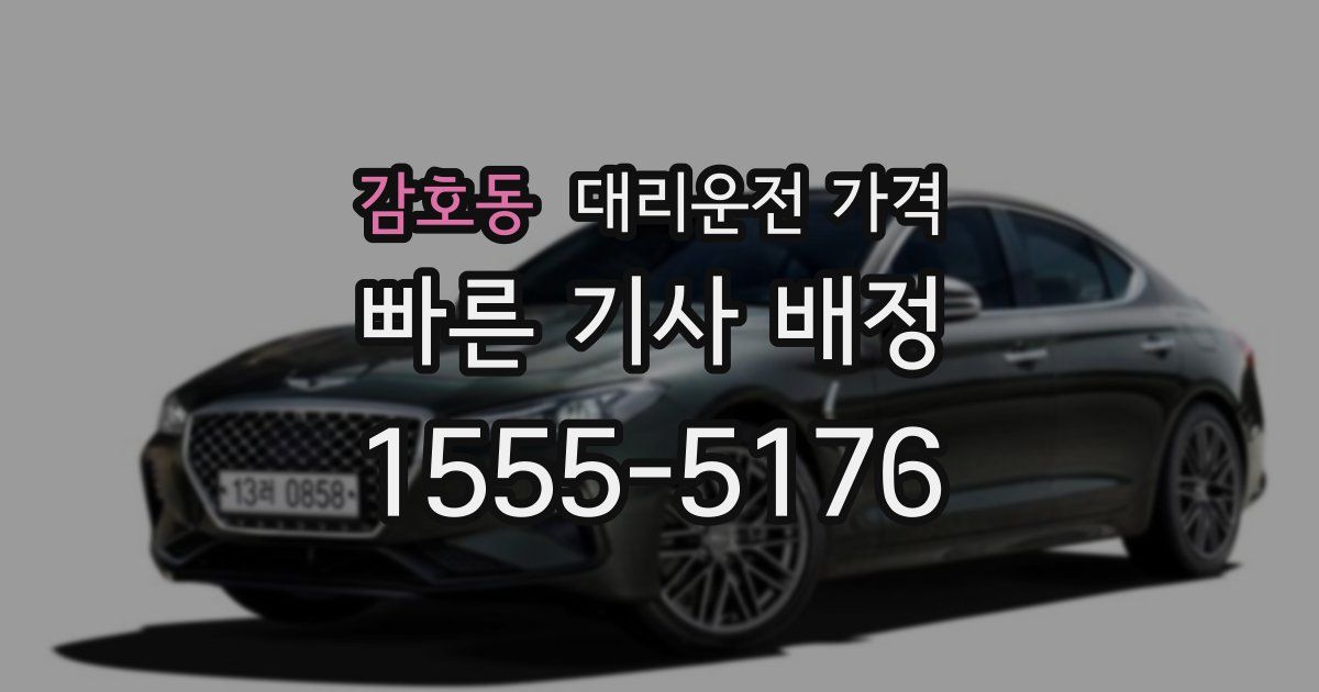 감호동 대리운전 가격