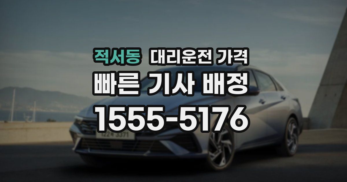 적서동 대리운전 가격