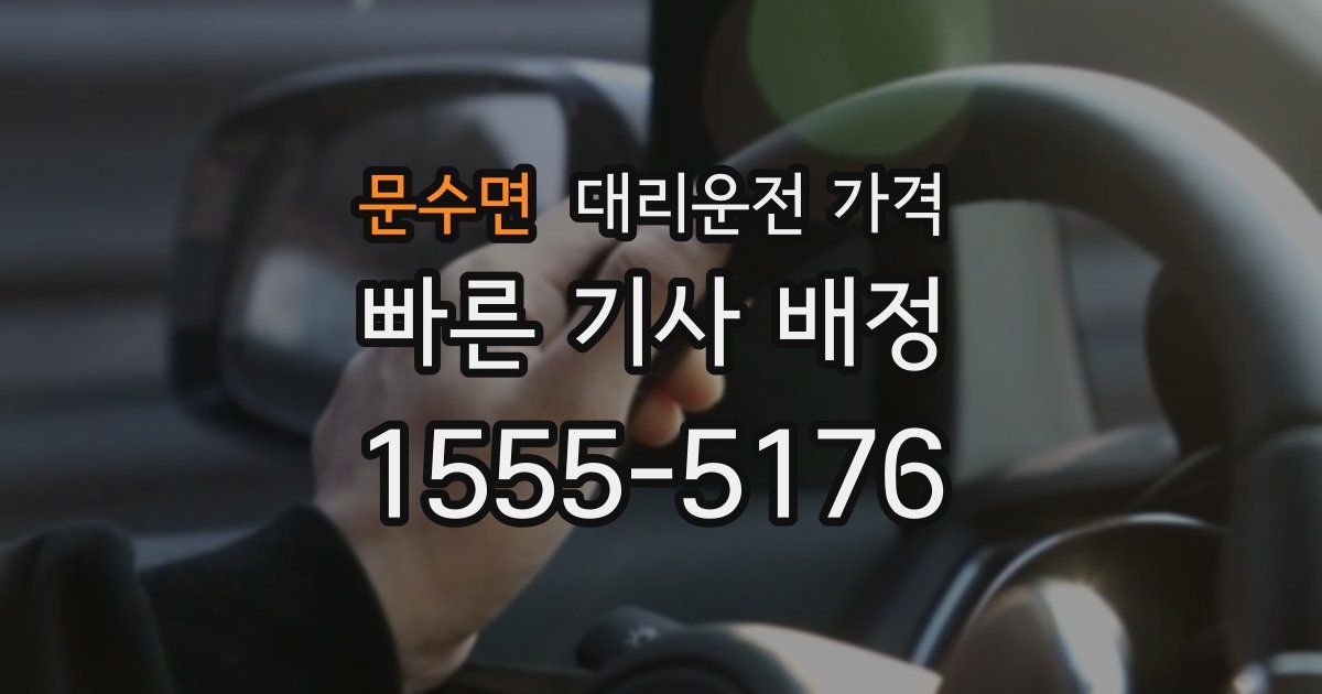 문수면 대리운전 가격