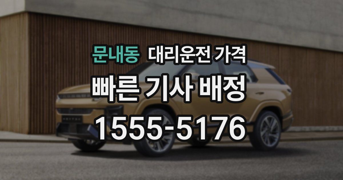 문내동 대리운전 가격