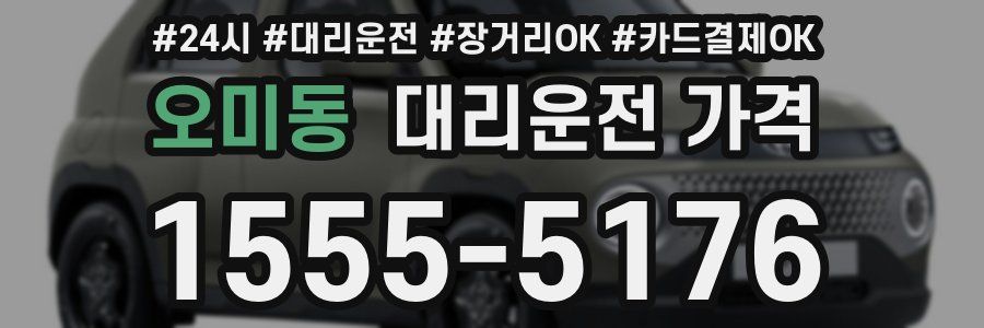 오미동 대리운전 가격