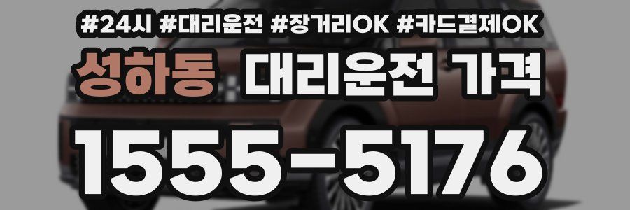 성하동 대리운전 가격