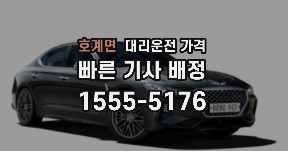 호계면 대리운전 가격