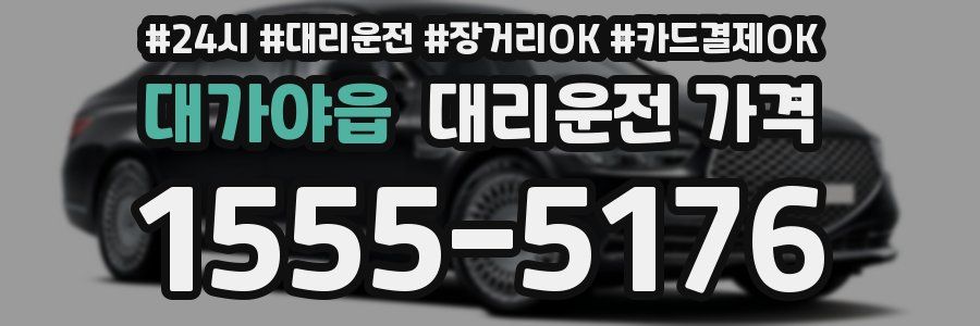 대가야읍 대리운전 가격