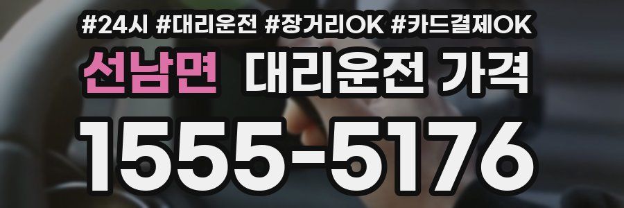 선남면 대리운전 가격