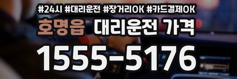 호명읍 대리운전 가격