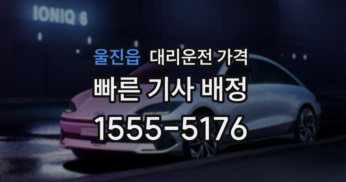 울진읍 대리운전 가격