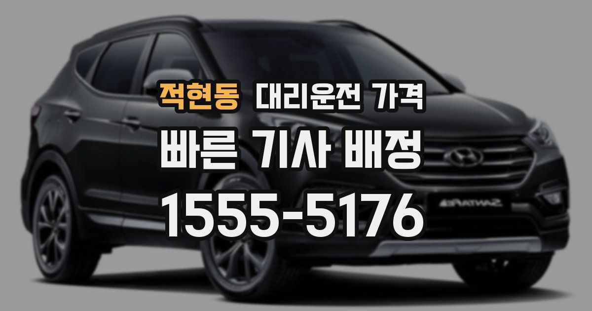 적현동 대리운전 가격