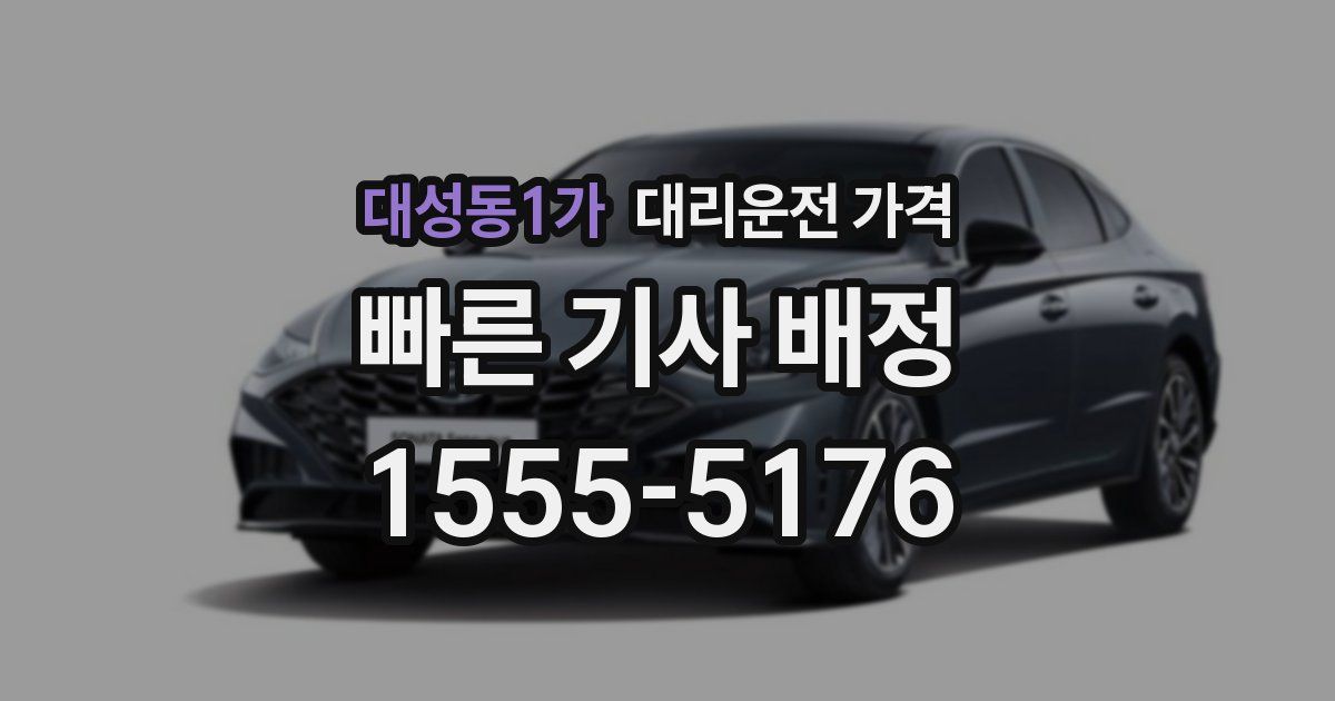 대성동1가 대리운전 가격