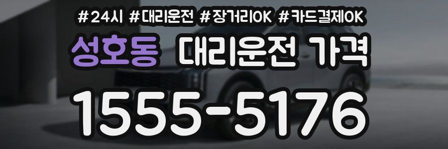 성호동 대리운전 가격