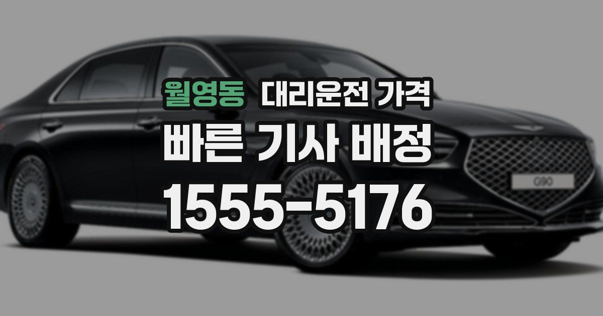월영동 대리운전 가격
