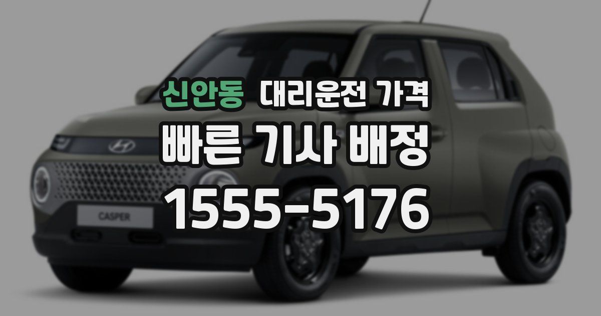 신안동 대리운전 가격